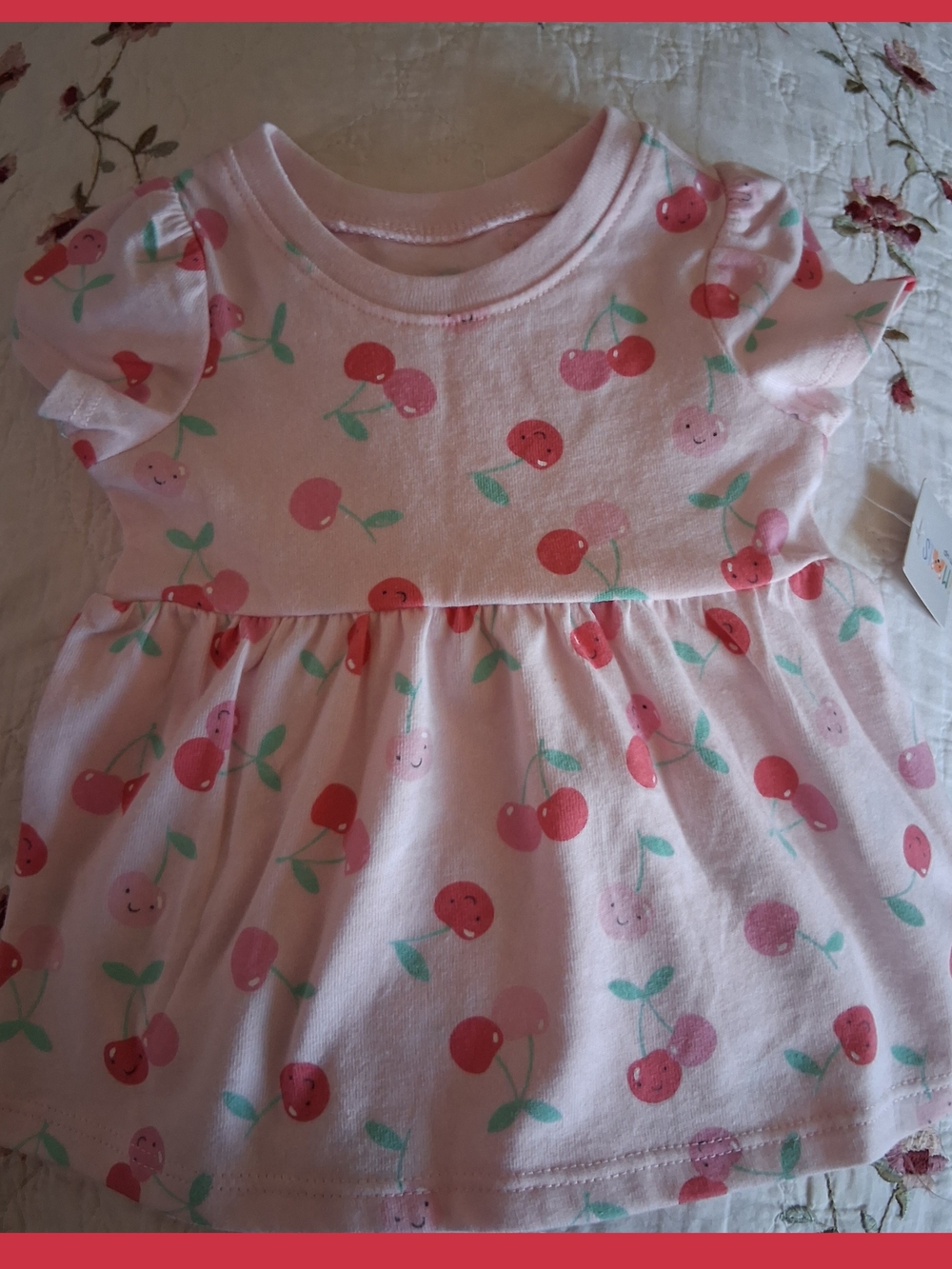 🆕️Garanimals Pink Cherry Print Baby Dress